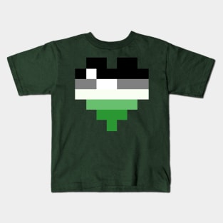 Pixel Heart - Aro Pride Kids T-Shirt